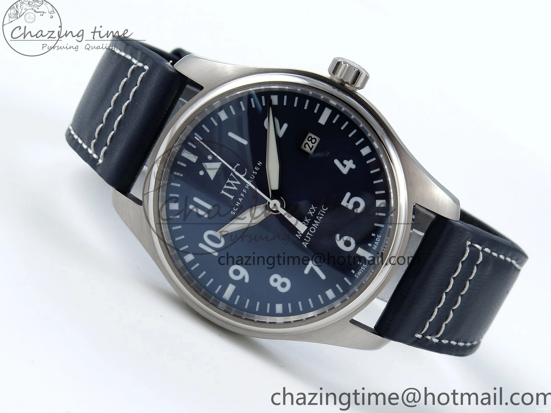 MIROTIME 0508 DailyWear Pilot Mark XX BLSF 1:1 Best Edition Blue Dial on Blue Leather Strap MIYOTA 7022